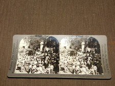 VINTAGE STEREOVIEW STEREOSCOPE CARD MARKET PLACE CARACAS VENEZUELA S AMERICA picture