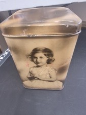 VINTAGE 1937 CORONATION GEORGE VI ROYAL FAMILY TIN-E. I. &  LTD. SHIPLEY. YORKS. picture