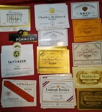 Vtg Champagne Labels NOS Lot 13 Krug Bollinger Taittinger Veuve Clicquot Pommery picture