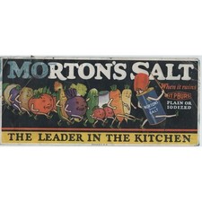 Vintage Morton's Salt Advertising Blotter Anthropomorphic Vegetables Mascot picture