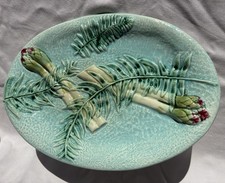 Rare Beautifull Majolica  Asparagus Server Clairefontaine picture