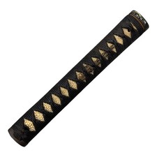 Antique Edo Katana Tsuka Sword Handle 10in Ray Skin Lobster Eggplant Japan picture