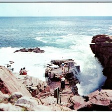1963 Thunder Hole Postcard Acadia National Park Mt Desert Island Bar Harbor ME picture