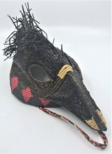 Panama Emebra Wounaan figural Basketry woven Mask bird Hat unique unusual  picture
