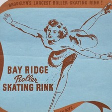 1948 Bay Ridge Roller Skating Rink Label 62 nd St & 7th Ave Brooklyn New York picture