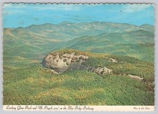 Postcard Looking Glass Rock Mt Pisgah Blue Ridge Parkway Charlotte NC picture