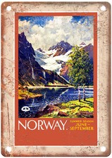 BLESSUM Benjamin Norway Summer Season 1920s Travel Poster Retro Look Sign T2456 picture