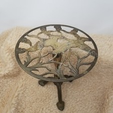 VTG Gatco Solid Brass Stand Plant Holder Made in India MCM Geese Look picture