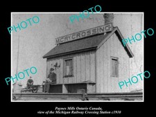 Paynes Mill Ontario Canada Mc Railway Station c1910 Old Large Historic Photo picture