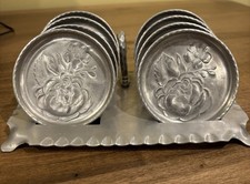 Everlast hand-forged aluminum coaster set With Caddy picture