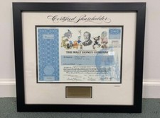 1995 Walt DISNEY Company Stock Certificate Framed And Matted - 1 One SHARE picture