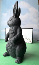 Lenox Vintage Style Standing Black Bunny Figurine Matte Bisque Finish 9.5