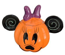 Disney Halloween Decor Minnie Mouse Pumpkin Cookie Jar Canister picture