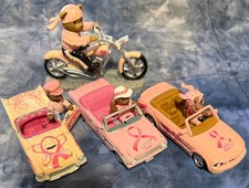 Four Hamilton Collection Breast Cancer Ford bears in vehicles collectables picture