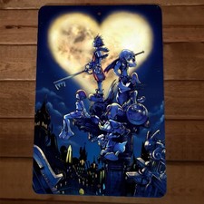 Kingdom Hearts 8x12 Metal Wall Arcade Video Game Sign picture