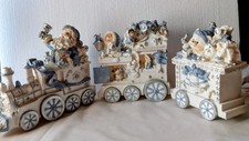 Vtg Lincolnshire Santa Christmas Train 3-Piece Holiday  Decoration. #L-S.   WY#4 picture