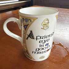Vintage Royal Tara Ireland Bone China Mug Celtic Ní Thagann Ciall Irish Proverb picture