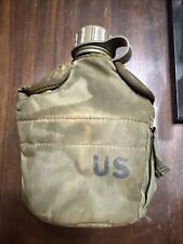 1982 U.S. Military Water Canteen Cover, With Plastic Water Canteen picture