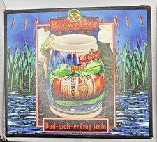 1996 Budweiser Bud-Weis-Er Frog Stein CS289 Ceramarte Brazil NEW in Sealed Box picture