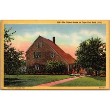 The Oldest House On Cape Cod Built 1637 Brewster MA Vintage Postcard SPU13 picture