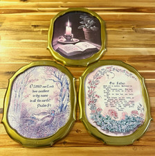 Vintage Religious Wall Art Set of 3 Charles F Hunsinger J Ross Psalm Prayer picture