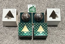 2 1993 Wallace Silversmith Annual Ornament SILVER Plated Christmas Sleigh Bell picture