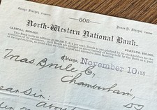 1887 North Western National Bank Letterhead CHICAGO ILL picture