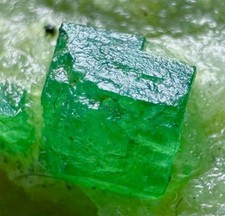 Renowned Raw Bright Green Colombian Emerald Crystal Cluster Matrix Specimen picture