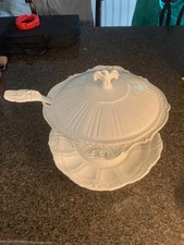 Vintage Lane & Co Van Nuys Calif Ceramic Eagle Soup Tureen Set with Ladle picture