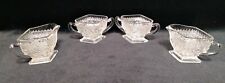 2 Sets Diamond Shaped Sugar and Creamer Indiana Sandwich Glass vintage antique picture