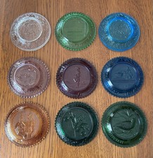 Collection of Vintage Pairpoint Glass Cup Plates (9) picture