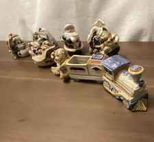 Rare Large Louisville Stoneware vintage Christmas Lot Santa, train set, etc picture