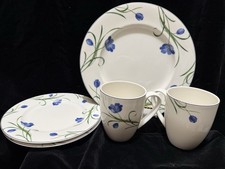 Mikasa Casual Classic Service For 2 Y4005 Dinner And Salad Plates 2 Coffee Cups picture