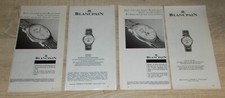 1980's vintage BLANCPAIN watches adverts x4 Print Ad lot #2 German picture