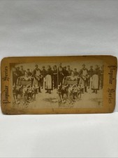 Antique Stereoscope Slide Popular Series  Stereoview Dog Carts picture
