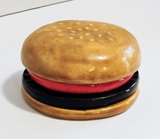 4-Vintage Ceramic Hamburger Coaster Set picture