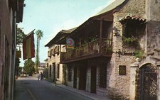 Old Spanish Inn St. George Street St. Augustine Florida FL Vintage Postcard picture