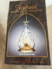 Fontanini Little Drummer Boy & Baby Jesus Blown Glass  Ornament picture