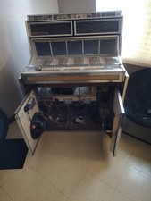 Seeburg Vintage Stereo Jukebox Machine Cabinet w/ Internal Electronics Untested picture
