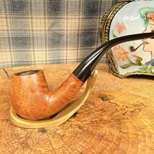 JOHNSON’s (Carlisle, PA) Handmade Naturals Vtg 1970’s Bent Billiard Estate Pipe picture