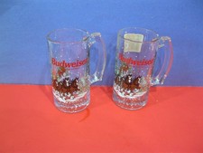 (2) 1996 ANHEUSER-BUSCH CLYDESDALES CHRISTMAS GLASS MUGS picture