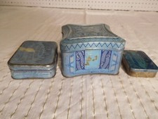 3 Vintage Edgeworth Tobacco Tins Cans All With Hinged Lids picture