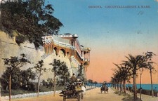 B331 Italy Genova Genoa Circonvallazione a mare 1923 vintage postcard picture