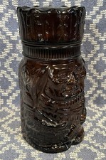 Vintage 1960’s Dutch Masters Amber Glass Indian Chief Cigar Humidor Nice picture