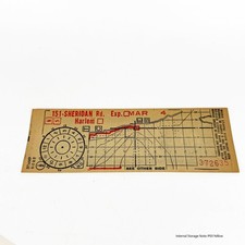Vintage CTA Chicago Subway Bus Transfer Ticket Sheridan Rd Harlem 1950s-60s picture