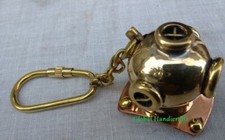 Nautical solid Brass Maritime collectible Sea Diving Helmet Key chain Gift  picture
