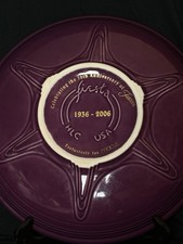 Fiesta Anniversary Serving Bowl Heather Purple 2006 HLC Vintage Fiestaware 11” picture