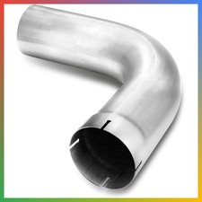 Exhaust Pipe 90 Degree 4 Inch OD Aluminized Steel Mandrel Bend 10 Foot picture