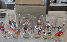 Six 6 Vintage 1978 Walt Disney Donald and  Friends Glass Pepsi Collectors Series picture