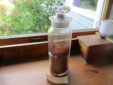 VTG MERCANTILE APOTHECARY GENERAL STORE PHARMACY GLASS DRUG BOTTLE JAR picture